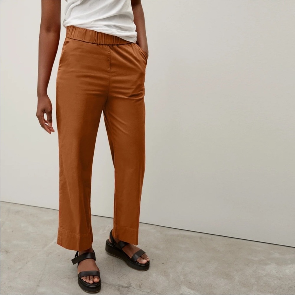 Everlane Women’s The Easy Pant Size 0 Pull On Stretch Honey Orange Casual Career